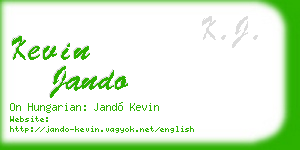 kevin jando business card